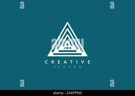 Triangle logo design. Minimalist and modern vector illustration design suitable for business or brand Stock Vector