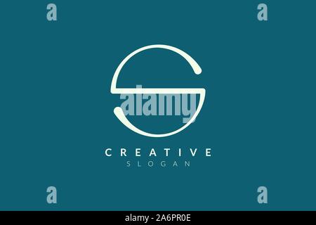 The design of the letter S logo is elegant like a circle. Minimalist and modern vector illustration design suitable for business and brands Stock Vector