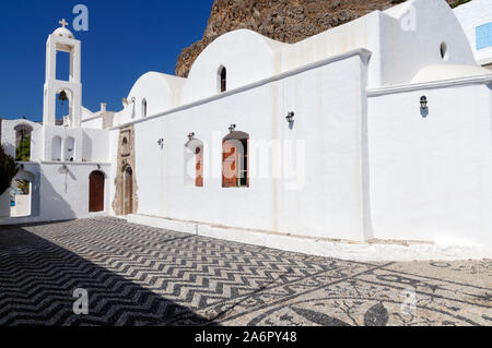 Agia Triada Church, Megalo Horio, Tilos, Dodecanese islands, Southern Aegean, Greece. Stock Photo