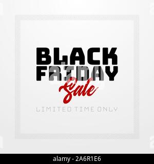 Black Friday Seasonal Sale banner design template. Elements are layered separately in vector file. Stock Vector