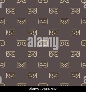 Seamless Vector Pattern With VR Logos Stock Vector