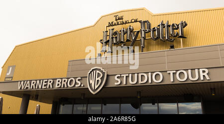 May 2019, Warner Bros. Studio Tour London – The Making of Harry Potter (England, UK). Sharp close up of the entrance of the spot located in Leavesden. Stock Photo