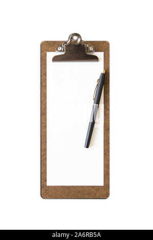 clipboard mock up on marble background isolated Stock Photo