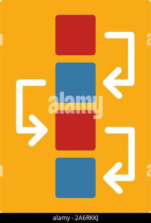 Workflow icon. Simple flat element from design ui and ux collection. Creative workflow icon for templates, software and apps Stock Vector