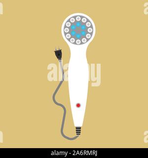 Electric massager vector icon device. Beauty skin appliance machine lifting. Care health equipment tool therapy sign Stock Vector