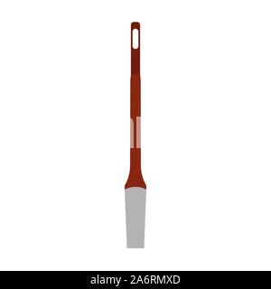 Chisel point vector icon illustration design. Flat tool hand work industry element cartoon. Dig mining object metal equipment Stock Vector