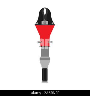 Hydraulic cutter vector icon equipment industry machinery. Bolts plumber pipe isolated tool. Welding wrench factory Stock Vector