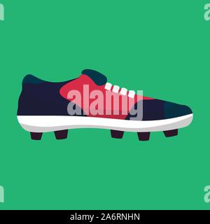 Sneaker shoe front view vector red icon. Sport pair fashion design ...