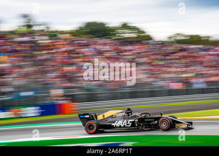 Italy/Monza - 06/09/2019 - #8 Romain GROSJEAN (FRA, Haas F1 Team, VF 19) during FP2 ahead of qualifying for the Italian Grand Prix Stock Photo