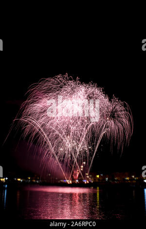 carnival fireworks happy new year celebration Independence Day Stock Photo