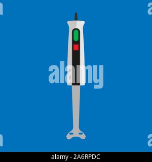 Blender kitchen appliance vector icon food mixer. Isolated cooking white equipment machine handle. Shake tool device Stock Vector