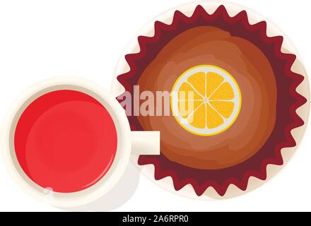 Tea time icon, isometric style Stock Vector