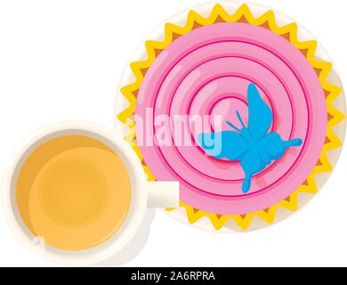 Mousse cake icon, isometric style Stock Vector