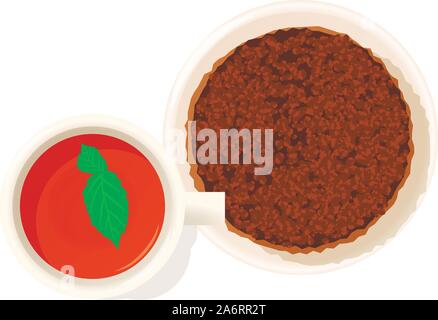 Chocolate biscuit icon, isometric style Stock Vector
