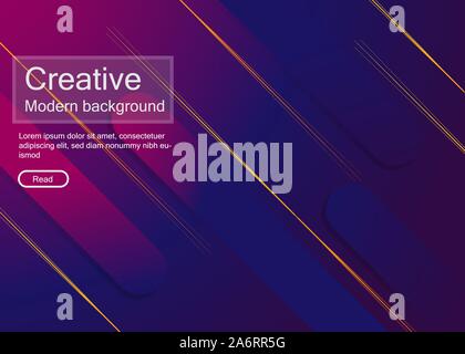 Minimal geometric abstract background vector wallpaper. Colorful flyer shape concept element dynamic gradient. Magazine digital banner fluid motion. L Stock Vector