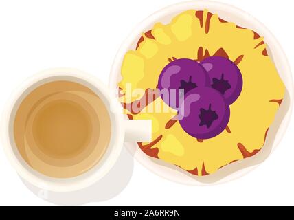 Blueberry muffin icon, isometric style Stock Vector