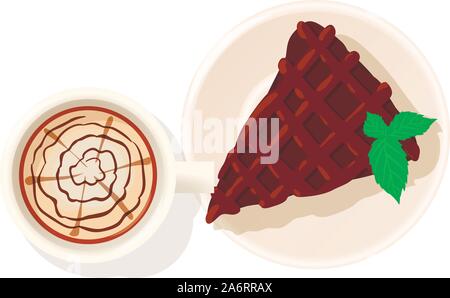 Chocolate pie icon, isometric style Stock Vector