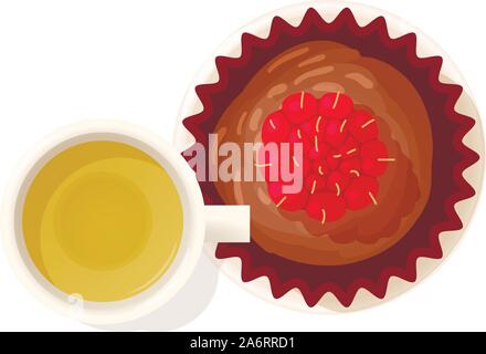 Chocolate souffle icon, isometric style Stock Vector