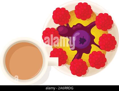 Perfect breakfast icon, isometric style Stock Vector