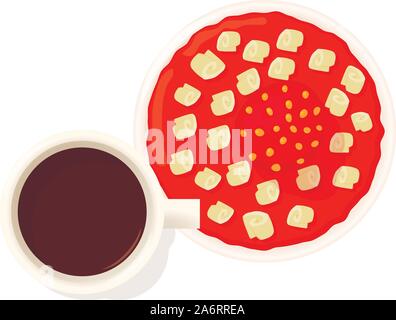 Strawberry pie icon, isometric style Stock Vector
