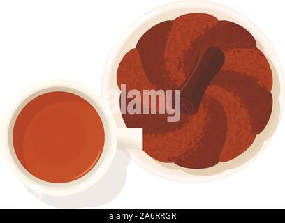 Chocolate dessert icon, isometric style Stock Vector