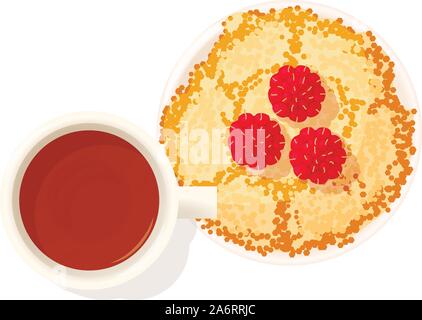 Pancake dessert icon, isometric style Stock Vector