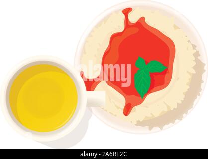 Panna cotta icon, isometric style Stock Vector