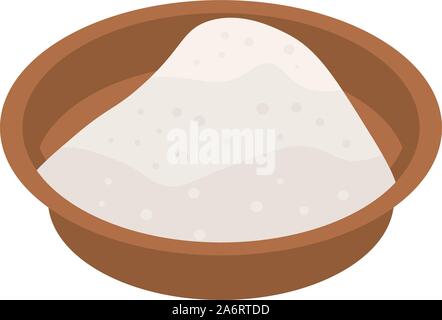 Cassava powder icon, isometric style Stock Vector