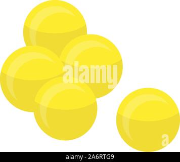 Yellow peas icon, isometric style Stock Vector