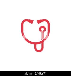 Medical logo. Stethoscope icon, pictograph icon - Vector Stock Vector