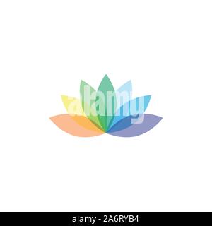 Lotus Flower Logo Template . Beauty Vector Lotus flowers design logo Template icon - Vector Stock Vector