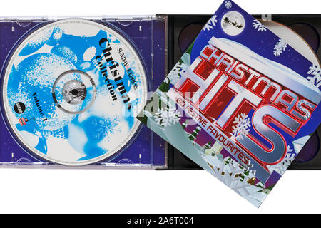 Christmas Hits CD isolated on white background - 60 festive favourites music Stock Photo