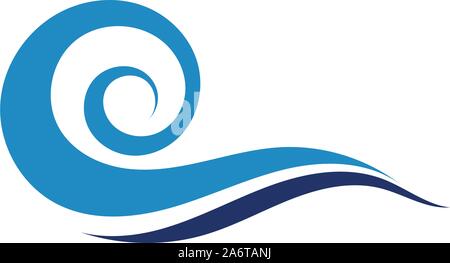 Water wave logo vector illustration design Stock Vector