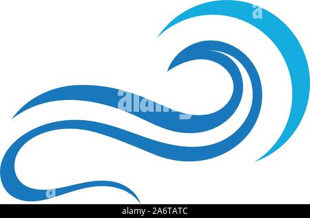 Water wave logo vector illustration design Stock Vector