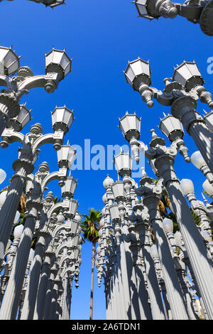 “Urban Lights” art installation, Los Angeles County Museum of Arts, Wilshire Boulevard, Los Angeles, California, United States of America