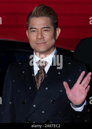 Hong Kong singer and actor Aaron Kwok arrives at the opening ceremony of Tokyo International Film Festival 2019. Stock Photo