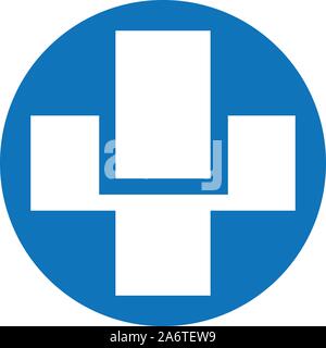 cross hospital logo and symbol Stock Vector