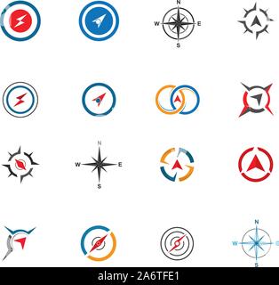 Compass logo  signs and symbols vector Stock Vector
