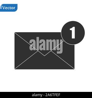 Envelope Icon in trendy flat style isolated on grey background. Mail symbol for your web site design, logo, app, UI. Vector illustration, EPS10. Stock Vector