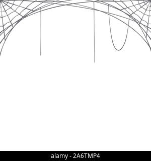 Halloween vector background with spider web. Stock Vector