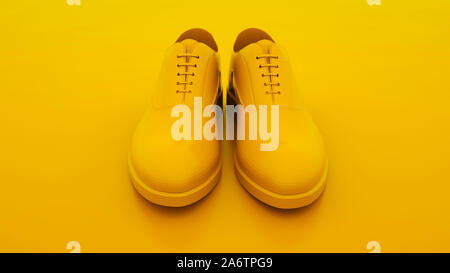 Men's shoes. Minimal idea concept. 3d illustration. Stock Photo