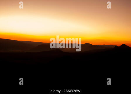 Sunrise over the hills near eManzana in Mpumalanga Province, South Africa Stock Photo