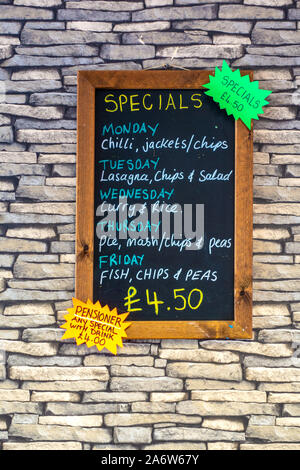 cafe menu for week, Stock Photo