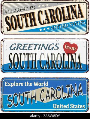 Grunge South Carolina map with flag inside - Illustration, Map of South ...