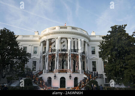 Washington DC, USA. 28th Oct, 2019. The White House is decorated for a Halloween celebration in Washington, DC on Monday, October 28, 2019. Photo by Sarah Silbiger/UPI Credit: UPI/Alamy Live News Stock Photo