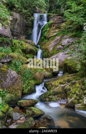 This waterfall is part of the famous Triberg waterfalls in the black forest, Germany Stock Photo