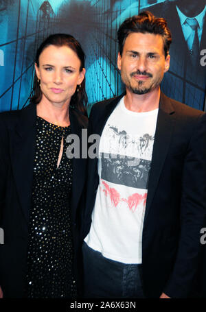 Los Angeles, California, USA 28th October 2019 Actress/singer Juliette Lewis and musician Brad Wilk of Rage Against the Machine attend Warner Brothers Pictures Present Special Screening of 'Motherless Brooklyn' on October 28, 2019 at Hollywood Post 43 American Legion Theater in Los Angeles, California, USA. Photo by Barry King/Alamy Live News Stock Photo