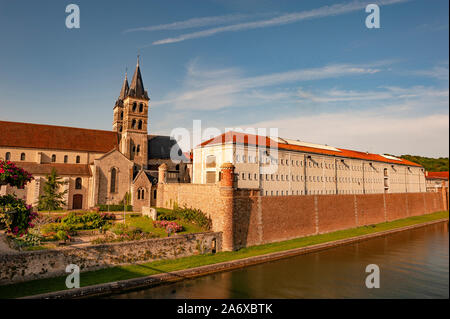 The Seine river island of Île Saint-Étienne is the birthplace of Melun, a French city east of Paris in the Île-de-France Stock Photo