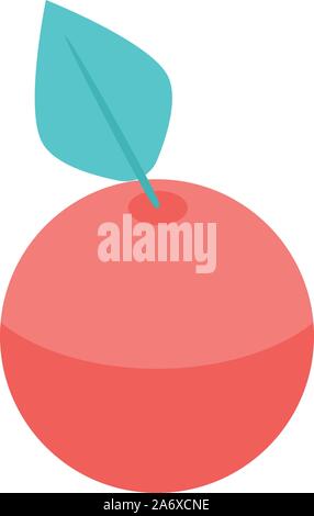 Red apple icon, isometric style Stock Vector