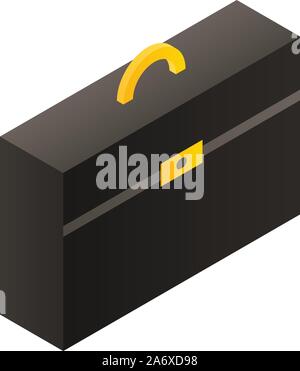 Leather case icon, isometric style Stock Vector